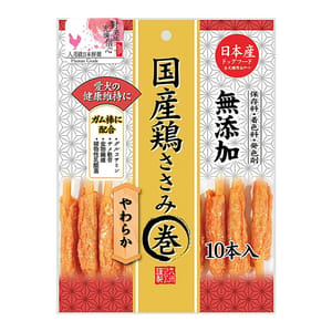 日本Q-Pet 日本Q-Pet 狗小食 愛情餐廳 雞肉鯊魚軟骨棒 10本 83g 83g  正面圖