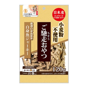 日本Q-Pet 日本Q-Pet 狗小食 御馳走 白身魚肉條 120g 120g 正面圖