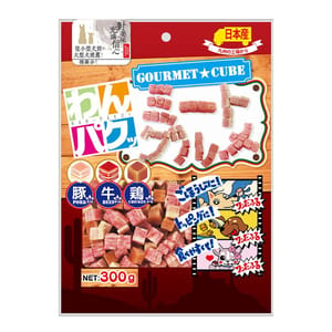日本Q-Pet 日本Q-Pet 狗小食 WanPaku 雜錦肉粒 300g 300g 正面圖