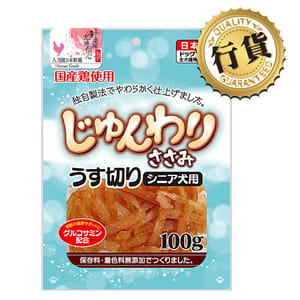 日本Q-Pet 日本Q-Pet 狗小食 軟雞片 薄切日本雞肉軟片老犬用 100g 100g 犬用 正面圖