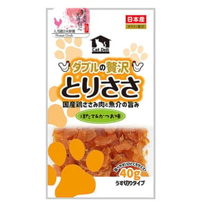 日本Q-Pet 日本Q-Pet 狗小食 愛情餐廳 雞肉薄片 帶子+鰹魚味 40g 40g 正面圖