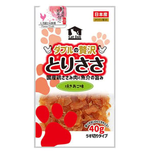 日本Q-Pet 日本Q-Pet 貓小食 愛情餐廳 雞肉薄片 飛魚味 40g 40g  正面圖