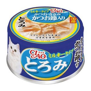 CIAO CIAO 貓罐頭 白湯鰹魚 雞肉+木魚片 正面圖