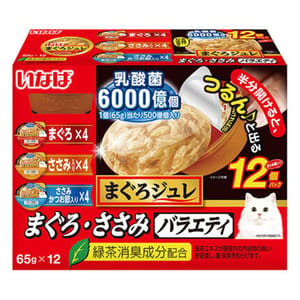 CIAO CIAO 貓罐頭 INABA 乳酸菌吞拿魚凍 吞拿魚+雞肉 Party 65g×12 65g 正面圖