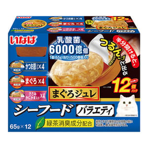 CIAO CIAO 貓罐頭 INABA 乳酸菌吞拿魚凍 海鮮 Party 65g×12 65g 正面圖