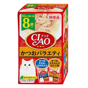 CIAO CIAO 日本貓濕糧 鰹魚+雞肉Party 40g×8 40g 正面圖