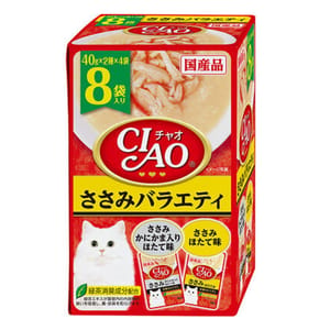 CIAO CIAO 日本貓濕糧 雞肉+帶子Party 40g×8 40g 正面圖