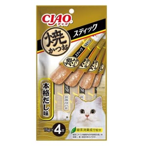 CIAO CIAO 貓零食 果凍片 燒鰹魚 木魚湯味 15g×4 15g 正面圖