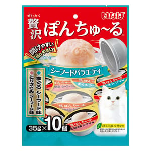 CIAO CIAO 貓零食 日本INABA超奴杯 海鮮Party 35g×10 35g 正面圖