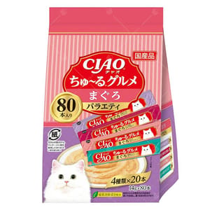 CIAO CIAO 貓零食 超奴PARTY MIX 吞拿魚醬 14g×80 14g 正面圖