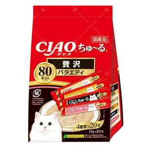 CIAO CIAO 貓零食 超奴PARTY MIX 奢華超奴醬 14g×80 14g  正面圖
