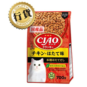 CIAO CIAO 貓糧 脆脆糧 雞肉+帶子味 700g 700g  正面圖