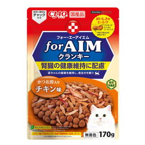 CIAO CIAO 貓糧 AIM夾心乾糧 木魚片+雞肉味 170g 170g  正面圖