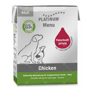 PLATINUM PLATINUM 狗濕糧 成犬配方 鮮雞肉 375g 375g  正面圖