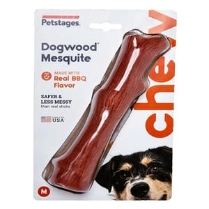 Petstages Petstages 燒烤味耐咬木頭潔齒骨 中 正面圖