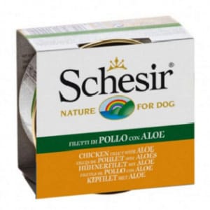 Schesir Schesir 啫喱狗罐頭 雞肉及蘆薈 150g 150g 正面圖