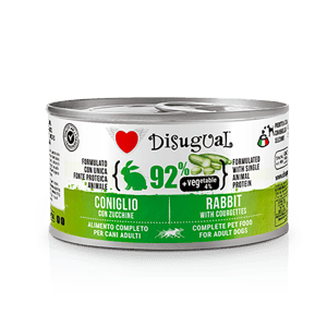 Disugual Disugual 意極鮮 狗罐頭 狗主食罐 92%鮮肉 無穀物兔肉及翠玉瓜 150g | 意大利製造 150g 正面圖