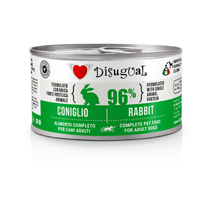 Disugual Disugual 意極鮮 狗罐頭 狗主食罐 96%極品鮮肉 單一蛋白配方 兔肉 150g (DSGV107 | 意大利製造 150g  正面圖
