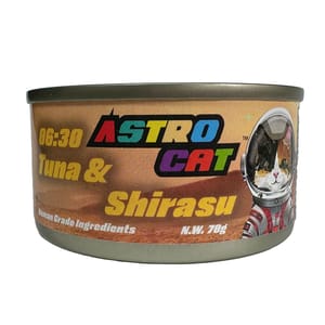 ASTRO ASTRO CAT 貓罐頭 無穀物肉絲湯罐 魩仔魚+吞拿魚 70g 70g 正面圖