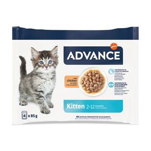 ADVANCE ADVANCE 貓濕糧 日常護理 幼貓配方 雞肉 85g X 4包 85g  正面圖
