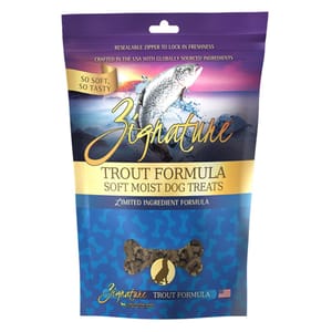 Zignature Zignature 香軟鮮肉狗小食 鱒魚 4OZ 正面圖