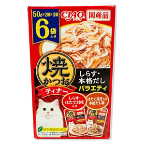 CIAO CIAO 貓濕糧 日本燒雞肉晚餐包 新產品 50g×6袋 50g 正面圖