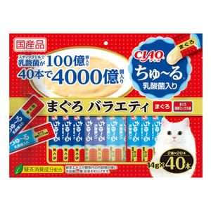CIAO CIAO 肉泥 貓零食 100億個乳酸菌 新產品 14g×40本 14g  正面圖