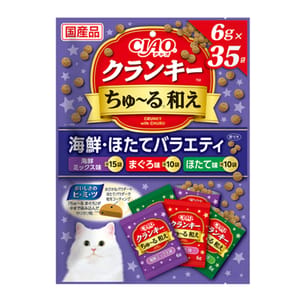 CIAO CIAO 貓零食 日本夾心貓餅 新產品 6g×35g 6g  正面圖