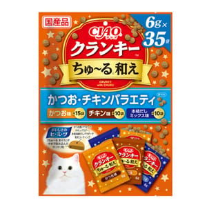CIAO CIAO 貓零食 日本夾心貓餅 新產品 6g×35g 6g 正面圖