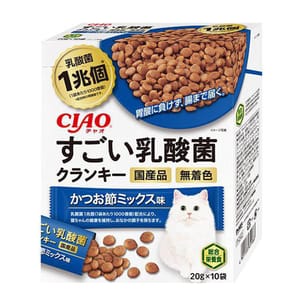CIAO CIAO 貓糧 日本1兆個乳酸菌 新產品 20g×10袋 20g  正面圖