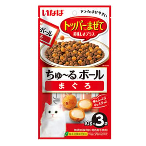 CIAO CIAO 貓零食 軟心粒粒 吞拿魚味 10g×3袋 10g  正面圖