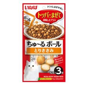 CIAO CIAO 貓零食 軟心粒粒 雞肉味 10g×3袋 10g  正面圖