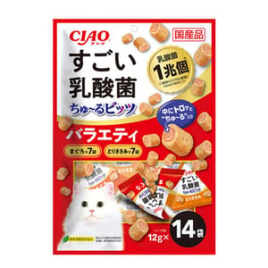 CIAO CIAO 貓零食 夾心餅 海鮮及雞肉混合味 12g×14袋 12g  正面圖