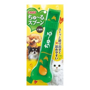 CIAO CIAO 貓犬用品 肉泥餵食棒 綠色 1支  貓犬用 正面圖
