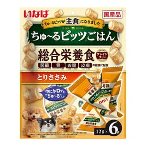 CIAO CIAO 狗零食 綜合營養夾心餅 米飯及雞肉味 12g×6袋 12g 正面圖