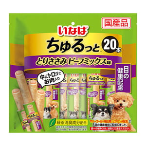 CIAO CIAO 狗零食 眼睛健康夾心卷 雞肉牛肉混合味 20本 正面圖