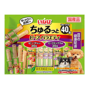 CIAO CIAO 狗零食 眼睛健康夾心卷 雞肉牛肉混合味 40本 正面圖