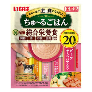 CIAO CIAO 狗肉泥 主食肉醬系列 牛肉及芝士味 14g×20本 14g  正面圖