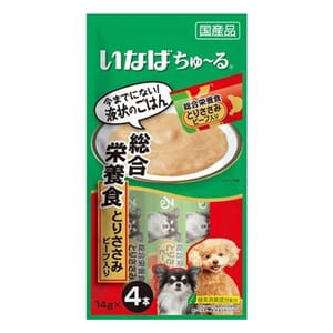 CIAO CIAO 狗肉泥 綜合營養 雞肉及牛肉肉醬 14g×4本 14g 正面圖