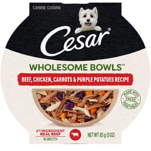 Cesar西莎 Cesar西莎 鮮肉主食碗 牛肉及蔬菜 85g 85g 正面圖