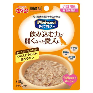 日本Petline 日本Petline 介護期用狗濕糧 吞拿魚/雞肉 牛奶味 60g 60g 正面圖