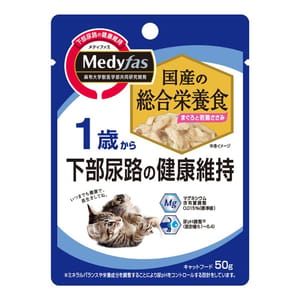 日本Petline 日本Petline 貓濕糧 Medyfas 軟包 吞拿魚+雞肉 1歲起用 50g 50g 正面圖