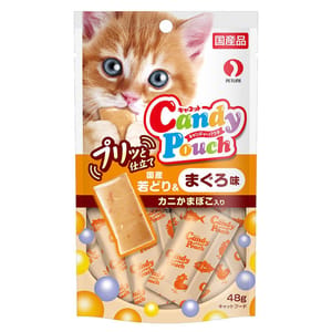 日本Petline 日本Petline 貓零食 貓糖果 雞肉 • 吞拿魚 + 蟹柳棒 3gx16 3g 正面圖