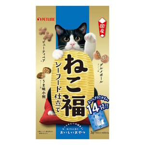 日本Petline 日本Petline 貓大福 潔齒零食 海鮮味 3gx14 3g  正面圖