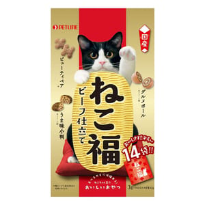 日本Petline 日本Petline 貓大福 潔齒零食 牛肉味 3gx14 3g  正面圖