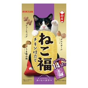 日本Petline 日本Petline 貓大福 潔齒零食 雞肉味 3gx14 3g  正面圖