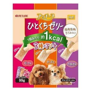 日本Petline 日本Petline 狗零食 [一口啫喱] 3種口味 嫩雞+  99g 99g  正面圖