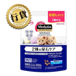 Petline Petline Medyfas ADVANCE 貓糧 2種尿石預防 1嵗起用 魚味 200g 200g  正面圖