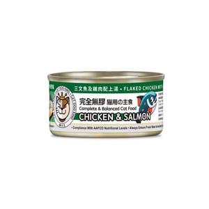 貓犬王 貓犬王 貓罐頭 三文魚雞肉肉絲湯主食罐 80g 80g 正面圖