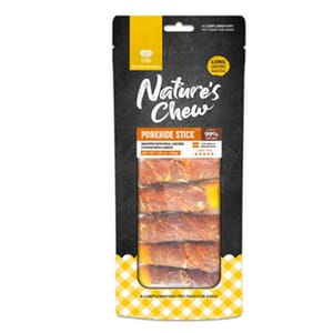 NATURA NATURA NOURISH Nature's Chew 豬⽪磨牙棒雞⾁芝⼠ 200g 200g 正面圖